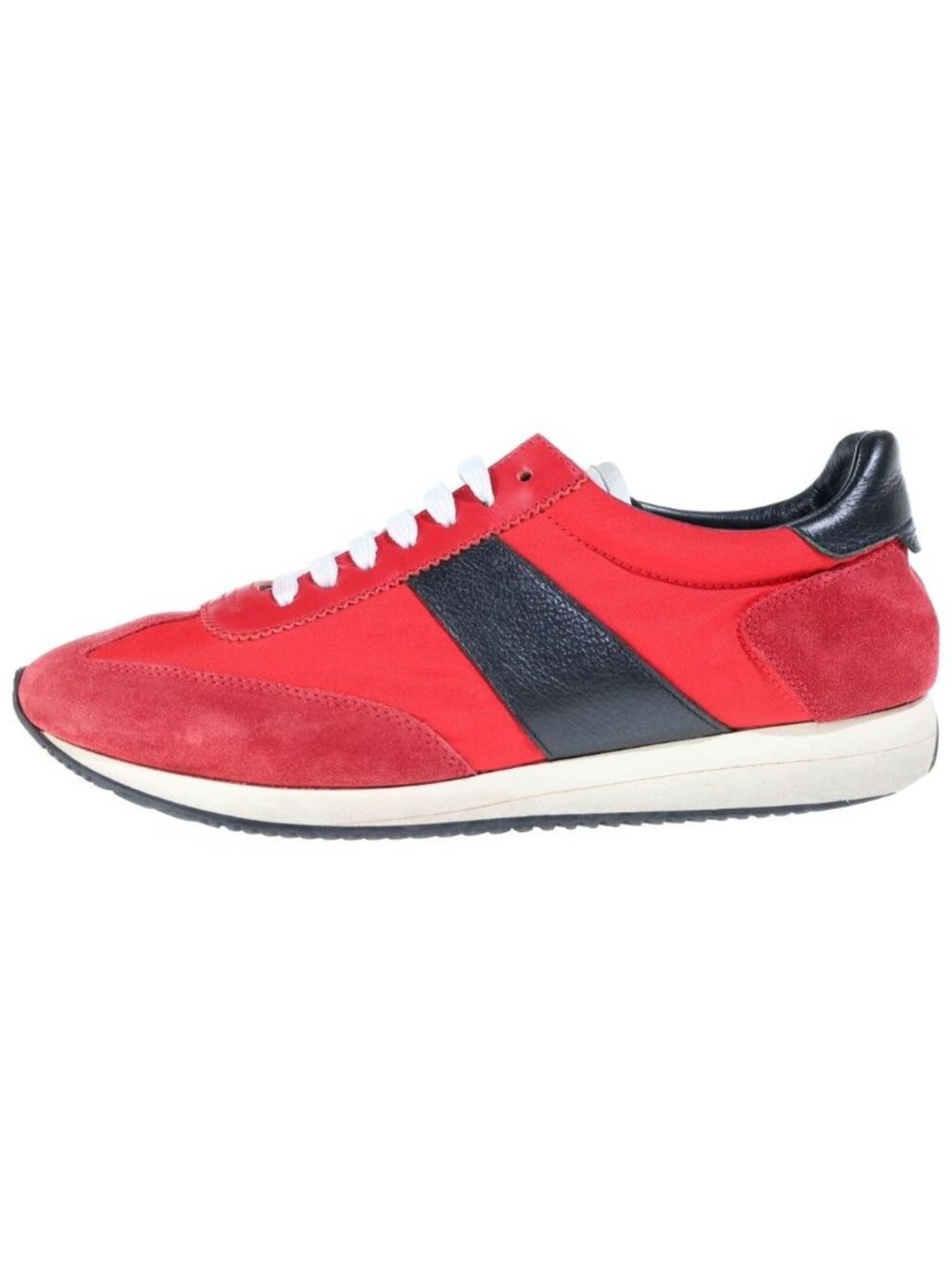 Saint Laurent Paris Suede Low-Top Sneakers Red R0
